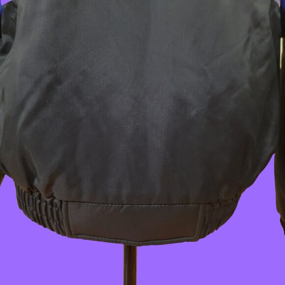 Vintag 90s Racing Bomber Jacket Vortex Insulated Womens M Black Blue Purple Red - Picture 13 of 15